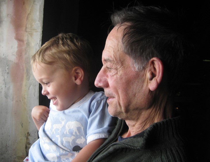Trevor Markham with grandchild