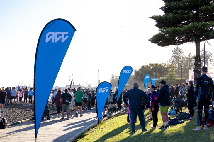 A wide-angle photo showing lots of spectators at IronMāori. 