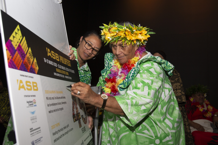 Mama Tupou at the official launch of ASB Polyfest 2020, celebrating 45 years of Polyfest. 